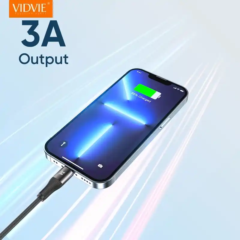 کابل شارژ ویدوی USB به لایتنینگ مدل Vidvie CB4038i