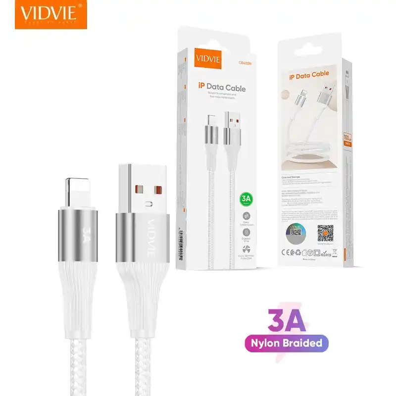 کابل شارژ ویدوی USB به لایتنینگ مدل Vidvie CB4038i