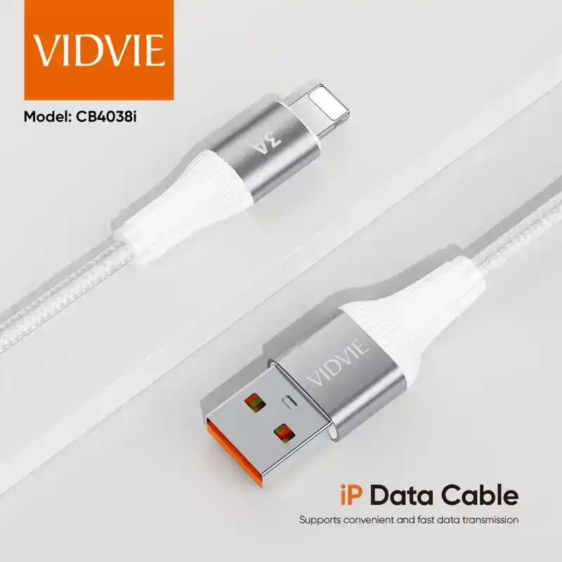 کابل شارژ ویدوی USB به لایتنینگ مدل Vidvie CB4038i