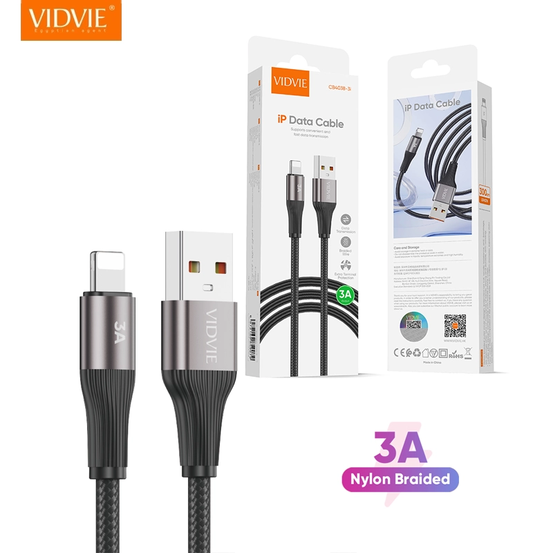 کابل شارژ ویدوی USB به لایتنینگ مدل Vidvie CB4038i